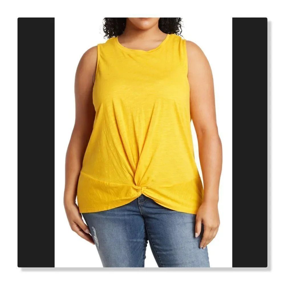 NEW! Sanctuary Kyla Twist Tank - size 1X in Yellow